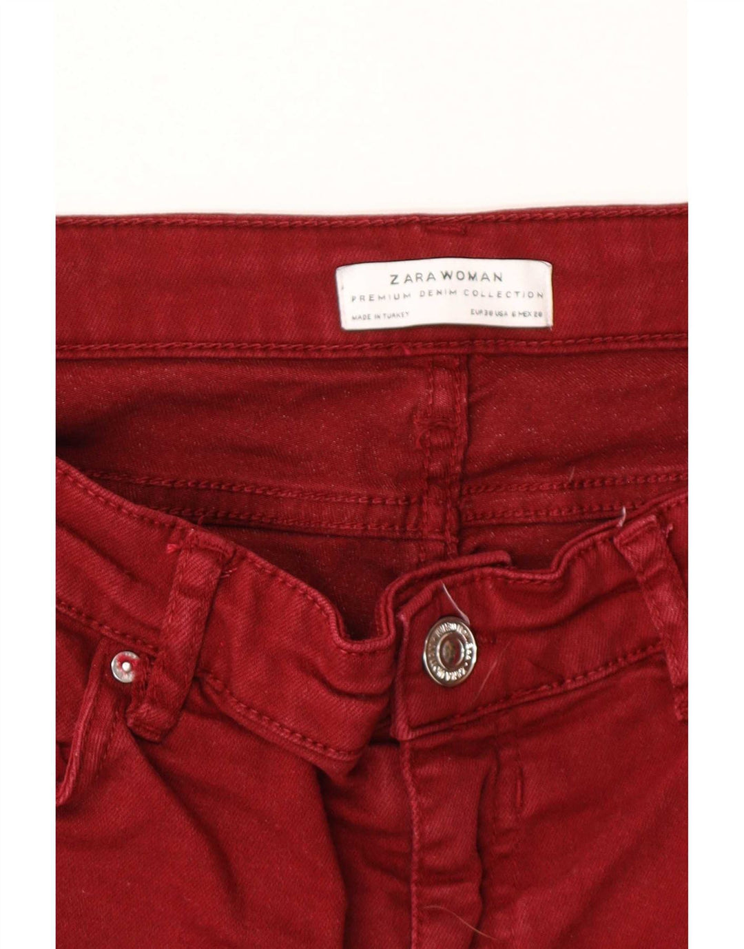 Zara Womens Skinny Jeans EU 38 Small W28 L26 Red