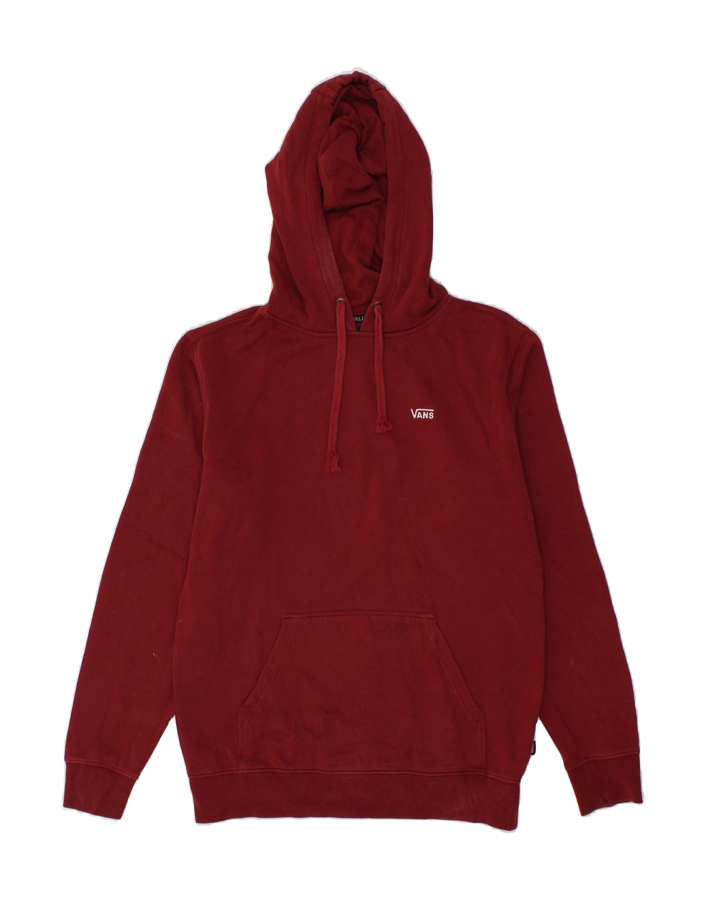 VANS Mens Hoodie Jumper XS Red Cotton Vintage Second Hand Clothing Online Messina Hembry