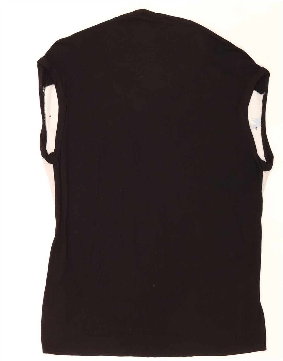 Oasis Womens Sleeveless Blouse Top UK 12 Medium Black Colourblock Viscose