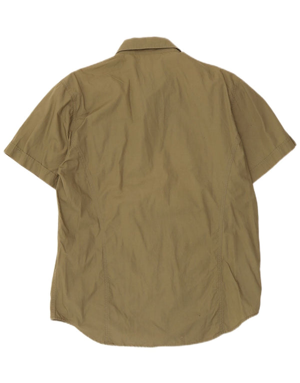 Levi's Mens Short Sleeve Shirt XL Khaki Cotton