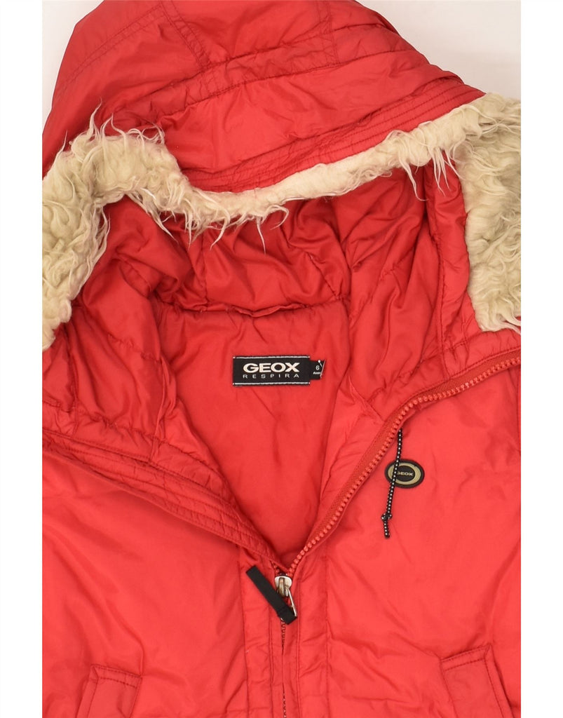 GEOX Boys Respira Hooded Padded Jacket 5-6 Years Red Polyamide | Vintage Geox | Thrift | Second-Hand Geox | Used Clothing | Messina Hembry 