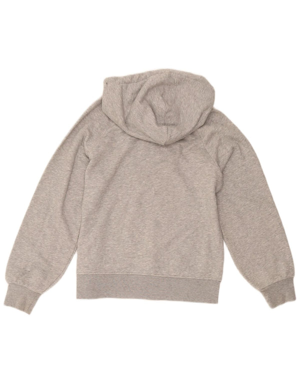 Tommy Hilfiger Womens Graphic Oversized Hoodie Jumper UK 6 XS Grey Striped
