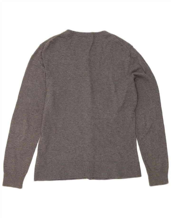 Gap Womens Cardigan Sweater UK 14 Large Grey Cotton