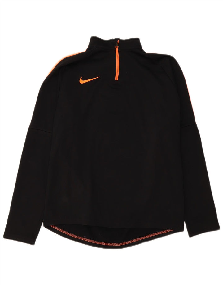 Nike Boys Dri Fit Pullover Tracksuit Top 13-14 Years XL Black Colourblock