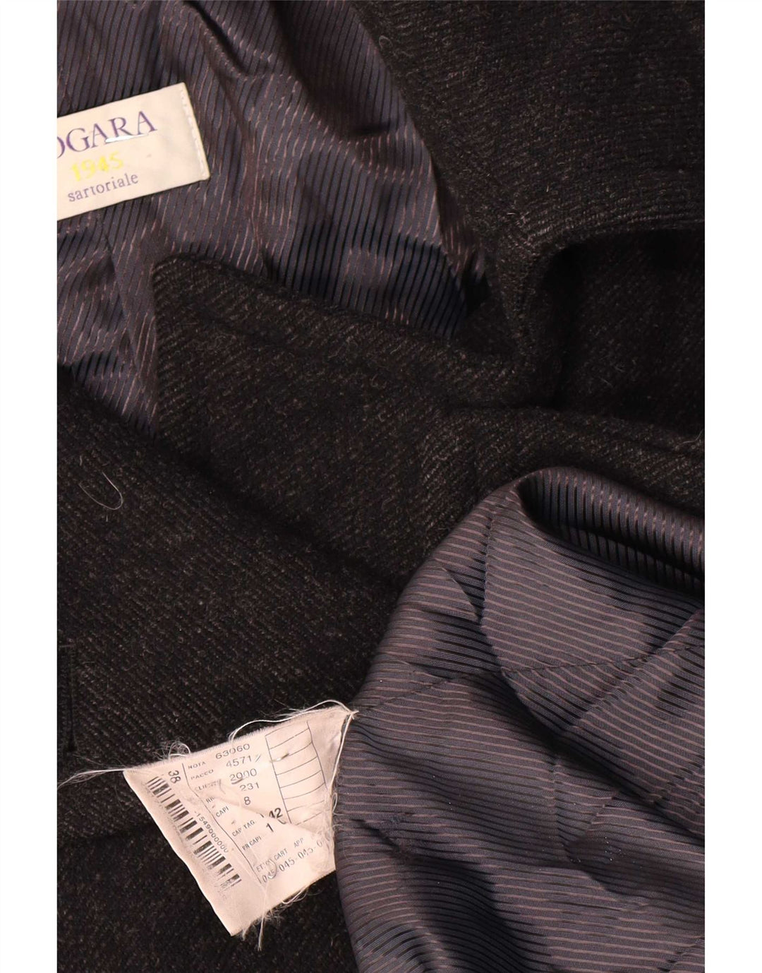 Nogara 1945 Womens Double Breasted Coat IT 42 Medium Grey Wool
