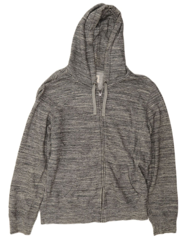 Gap Mens Zip Hoodie Sweater Medium Grey Flecked Cotton