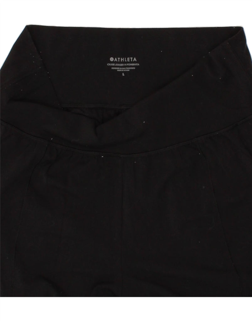 ATHLETA Womens Tracksuit Trousers Joggers UK 14 Large  Black Nylon Vintage Athleta and Second-Hand Athleta from Messina Hembry 
