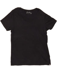 EDDIE BAUER Womens T-Shirt Top UK 18 XL Black Cotton