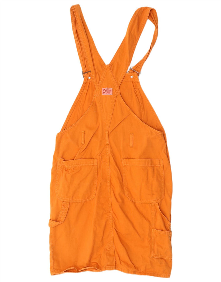 CLARK Womens Dungaree Dress UK 14 Medium  Orange Cotton