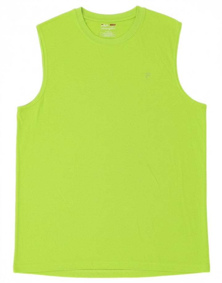 FILA Mens Vest Top Large Green Polyester