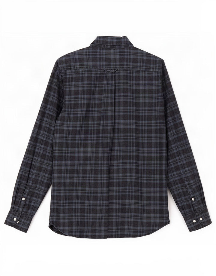 Superdry Mens Flannel Shirt Medium Navy Blue Check Cotton