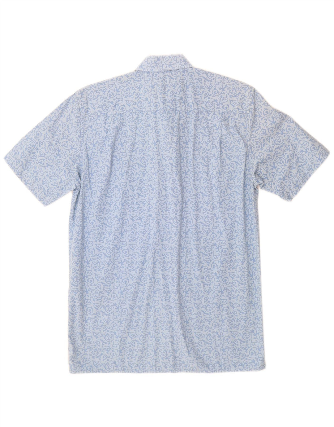 DIESEL Mens Short Sleeve Shirt Small Blue Floral Cotton