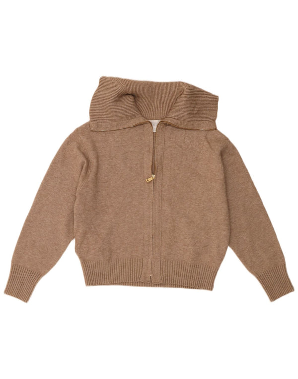 Zara Girls Cardigan Sweater 13-14 Years Beige Viscose