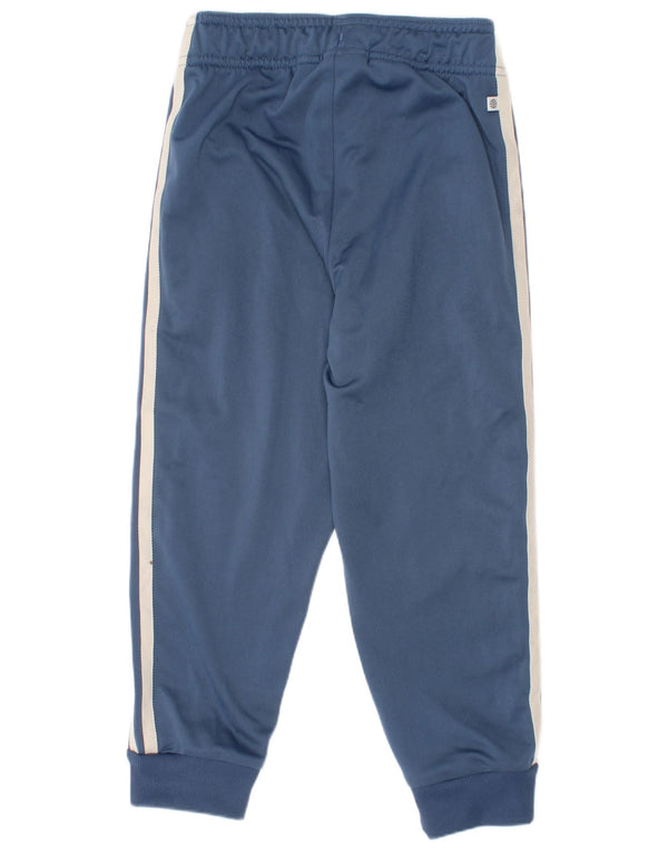 Adidas Boys Tracksuit Trousers Joggers 4-5 Years  Navy Blue Polyester