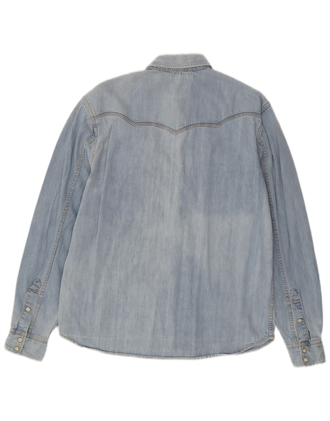 WRANGLER Mens Casual Denim Shirt Small Blue Cotton