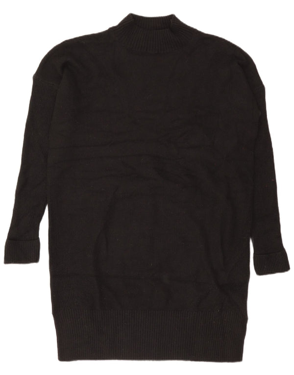 Fat Face Womens Jumper Dress UK 12 Medium Black Polyester