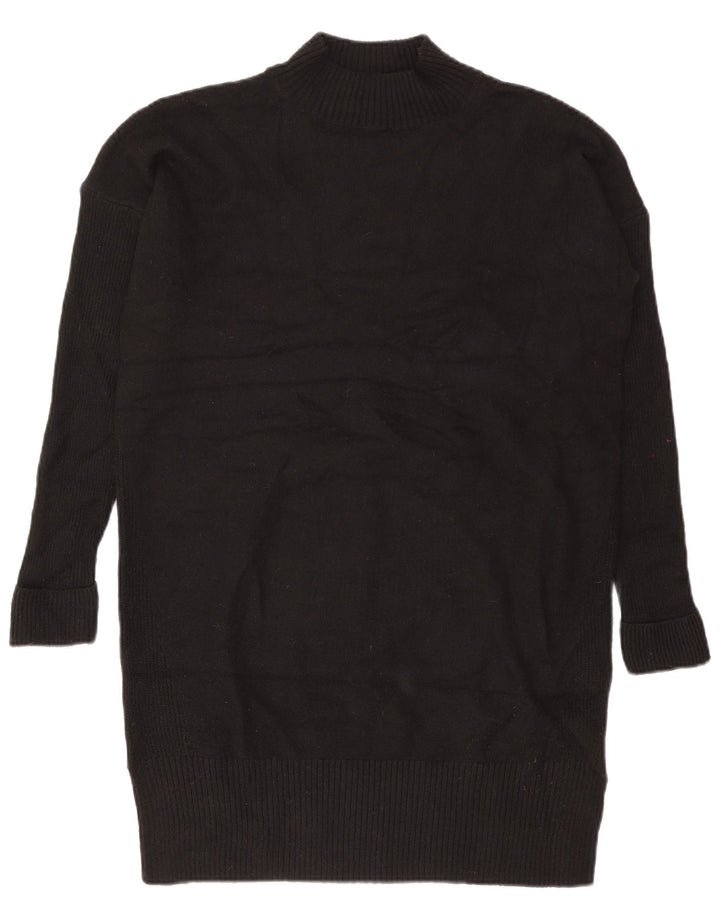 Fat Face Womens Jumper Dress UK 12 Medium Black Polyester