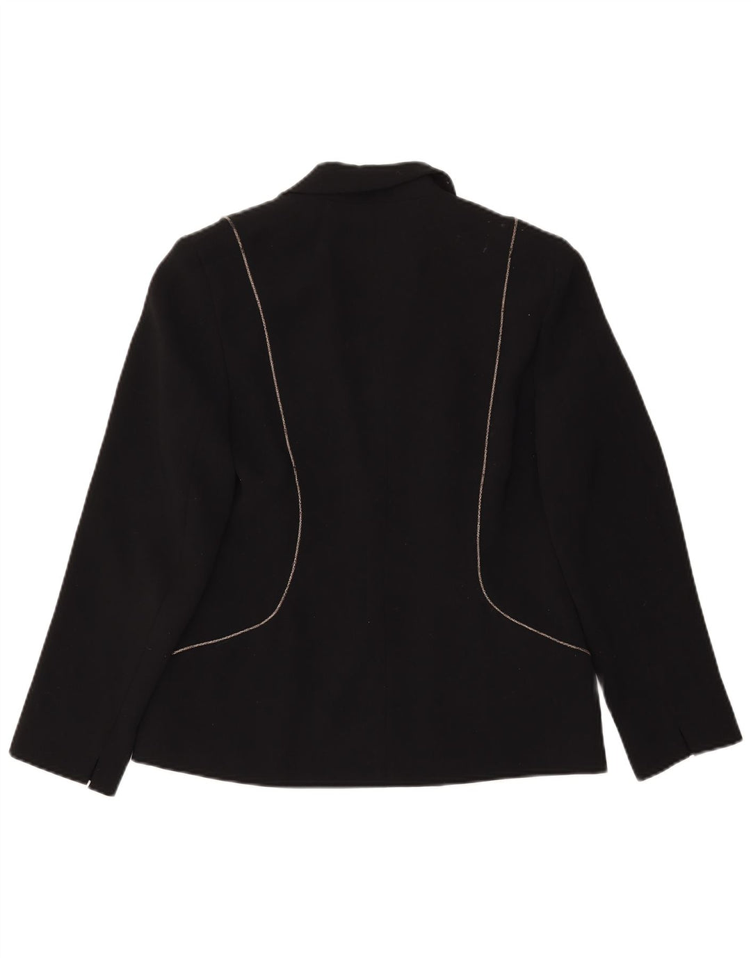 Jacques Vert Womens 2 Button Blazer Jacket UK 10 Small Black Polyester