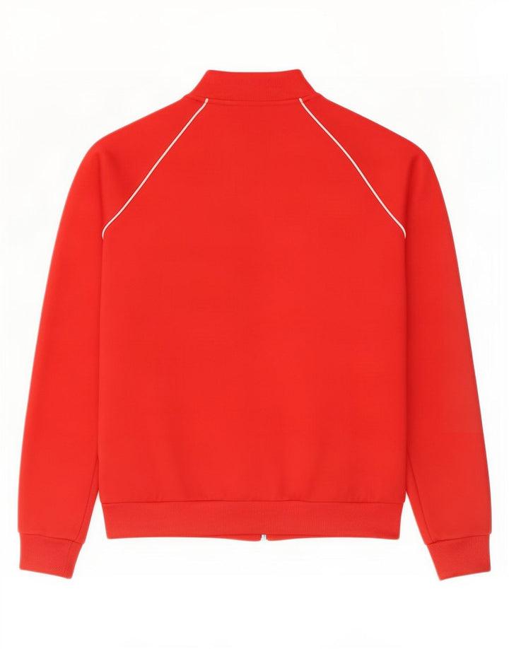 Adidas Womens Tracksuit Top Jacket UK 8 Small Red Polyester