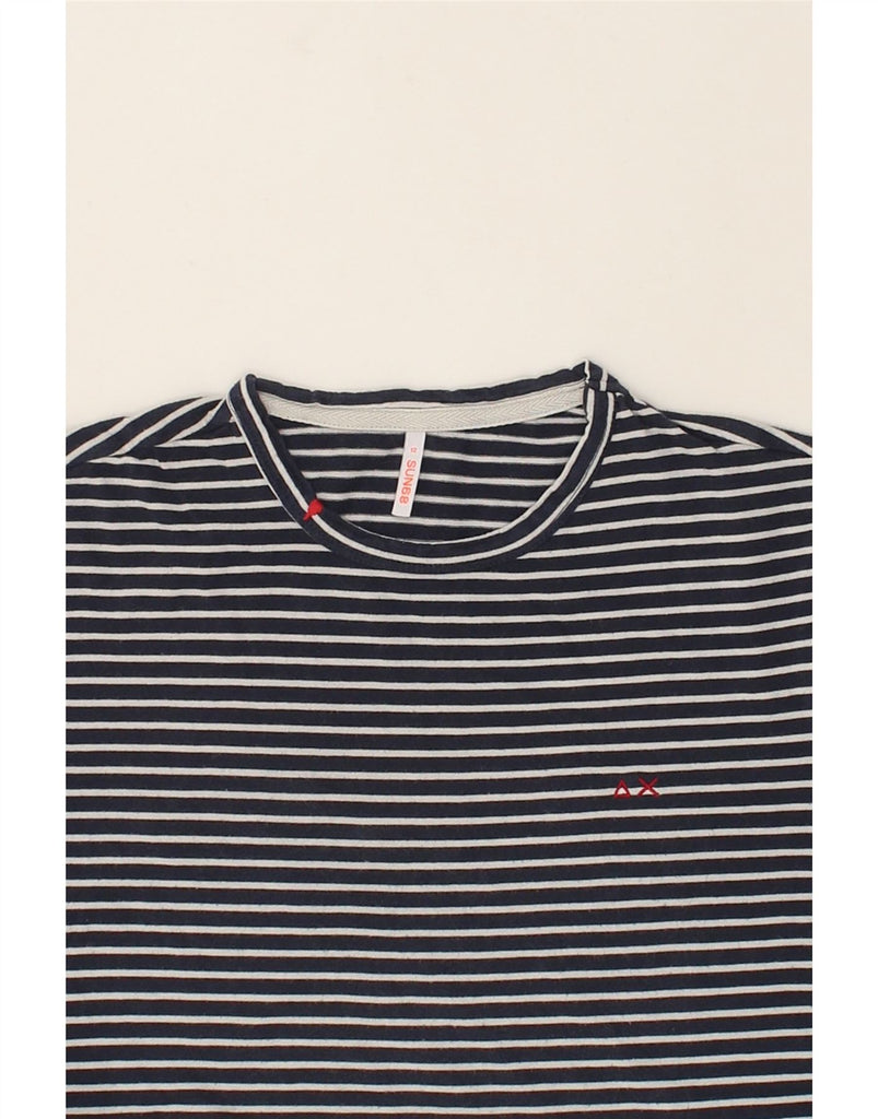 SUN68 Boys T-Shirt Top 11-12 Years Navy Blue Striped Cotton | Vintage Sun68 | Thrift | Second-Hand Sun68 | Used Clothing | Messina Hembry 