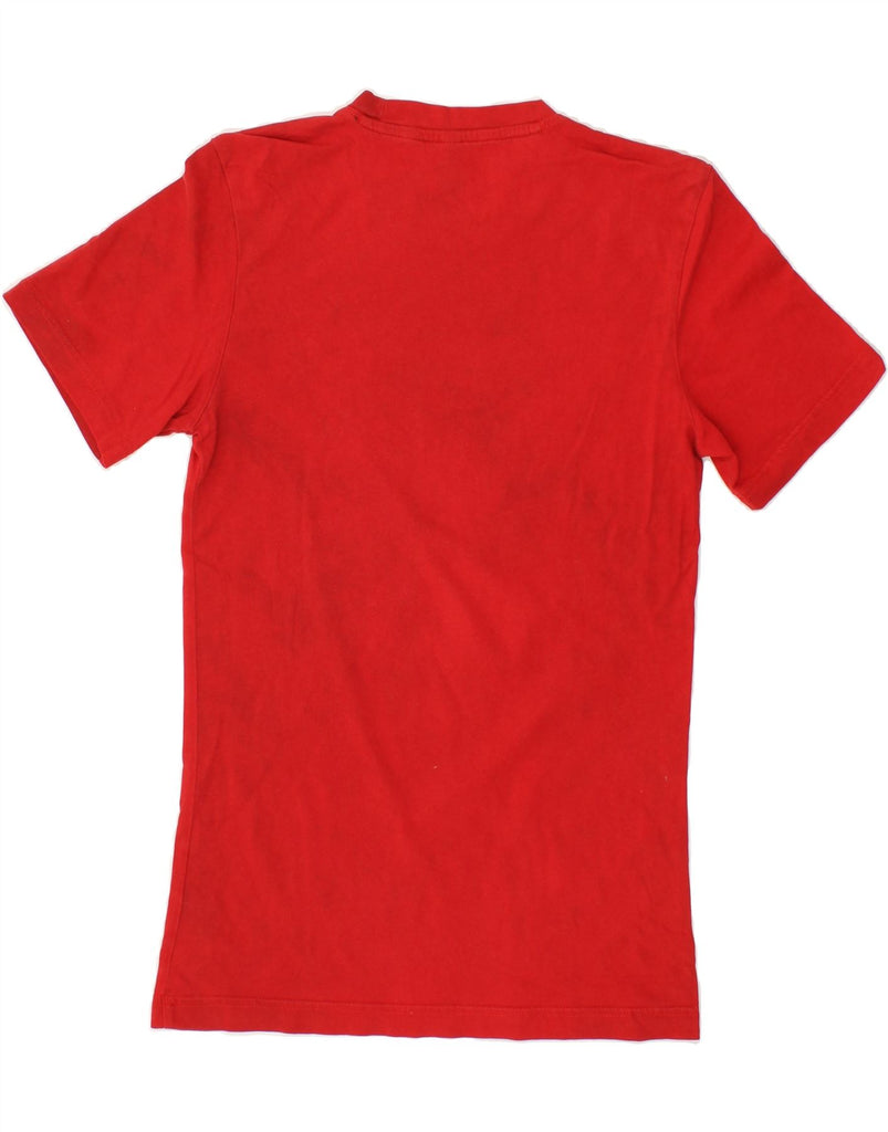 ADIDAS Mens Graphic T-Shirt Top XS Red Cotton Vintage Adidas and Second-Hand Adidas from Messina Hembry 