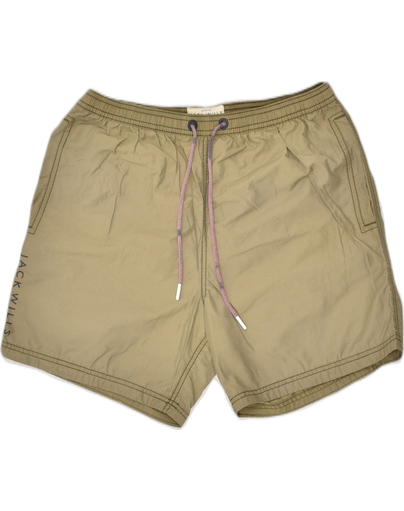 JACK WILLS Mens Sport Shorts Medium Khaki Polyamide | Vintage Jack Wills | Thrift | Second-Hand Jack Wills | Used Clothing | Messina Hembry 