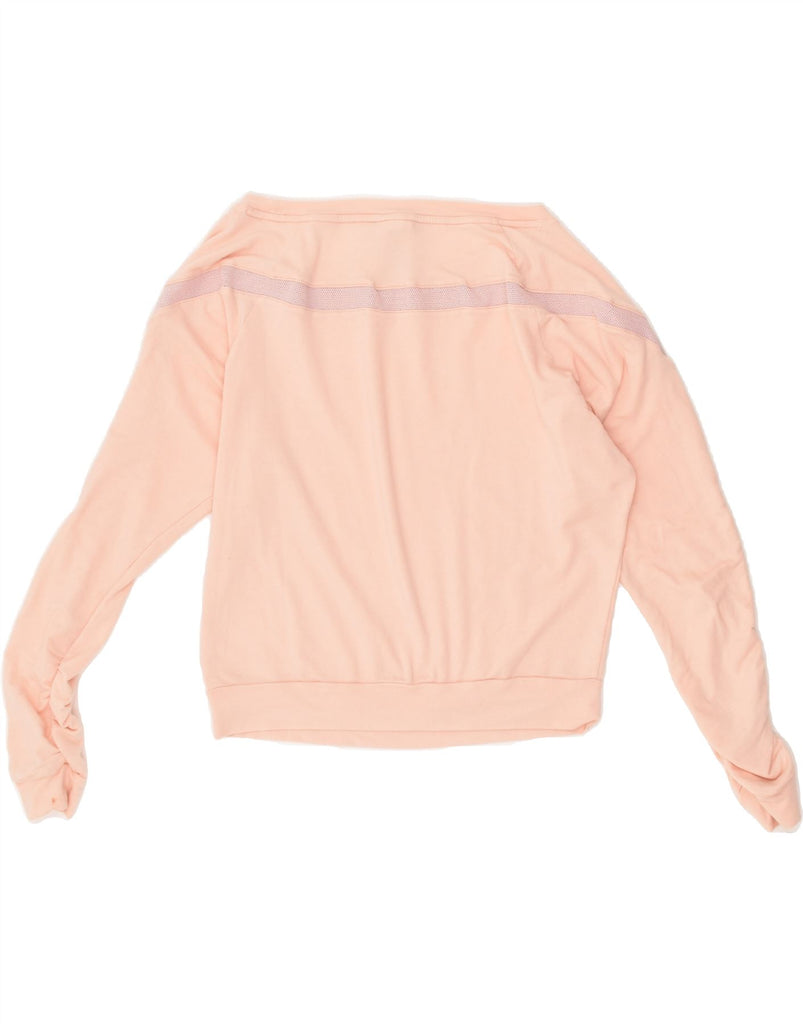 ADIDAS Womens Oversized Crop Sweatshirt Jumper UK 4/6 XS Pink Cotton Vintage Adidas and Second-Hand Adidas from Messina Hembry 