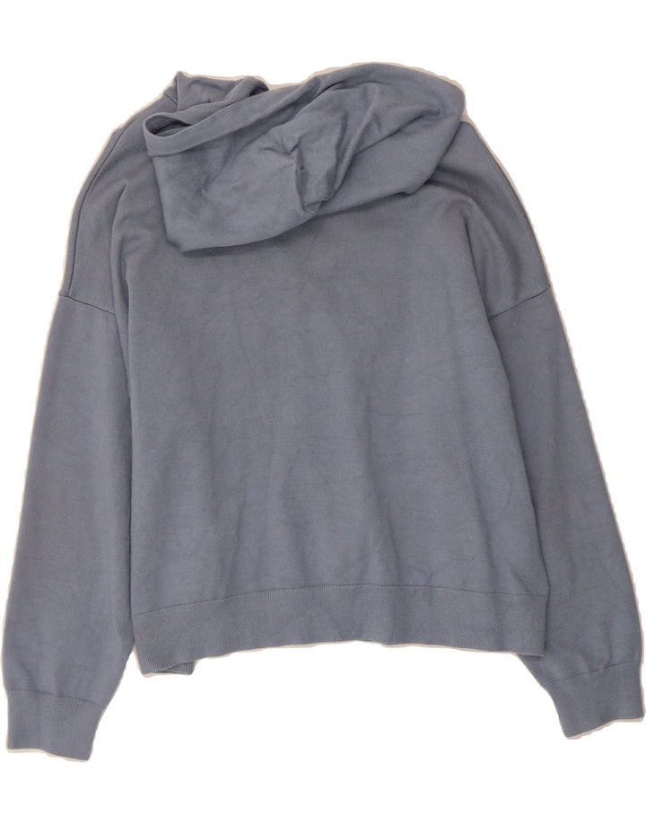 ZARA Womens Oversized Hoodie Jumper UK 10 Small Blue Viscose Vintage Zara and Second-Hand Zara from Messina Hembry 