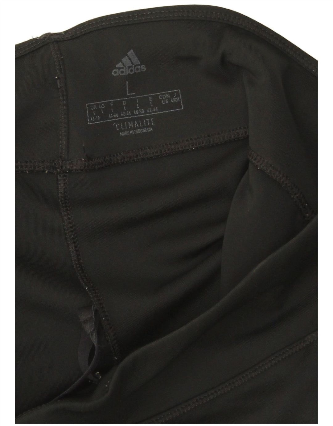 Adidas Womens Climalite Capri Leggings UK 16/18  Large Black Polyester