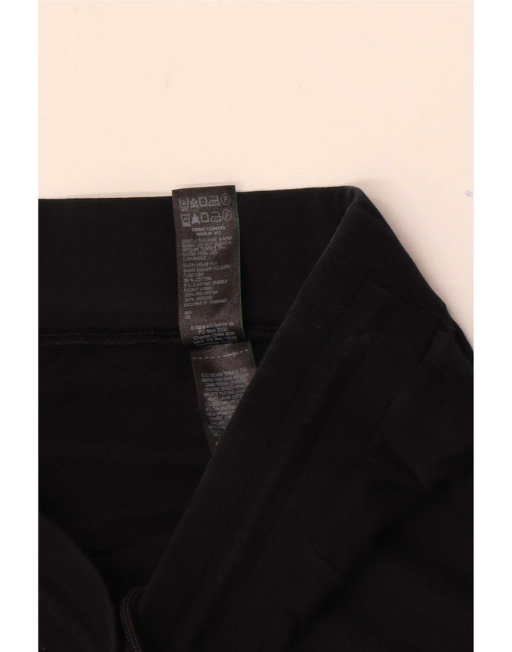 Marks & Spencer Womens Tracksuit Trousers UK 14 Large Black Cotton