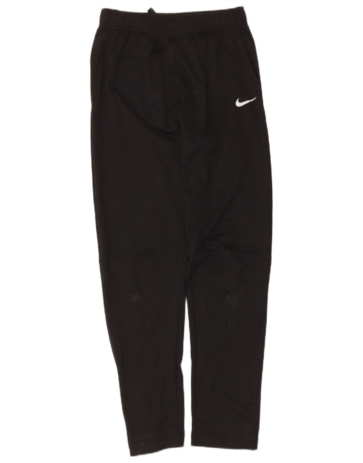Nike Boys Dri Fit Tracksuit Trousers 13-14 Years XL Black Polyester