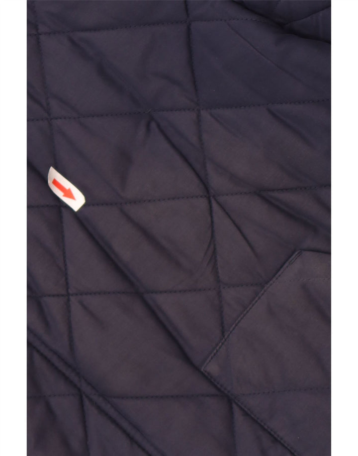 Lacoste Mens Quilted Jacket IT 56 3XL Navy Blue Polyester