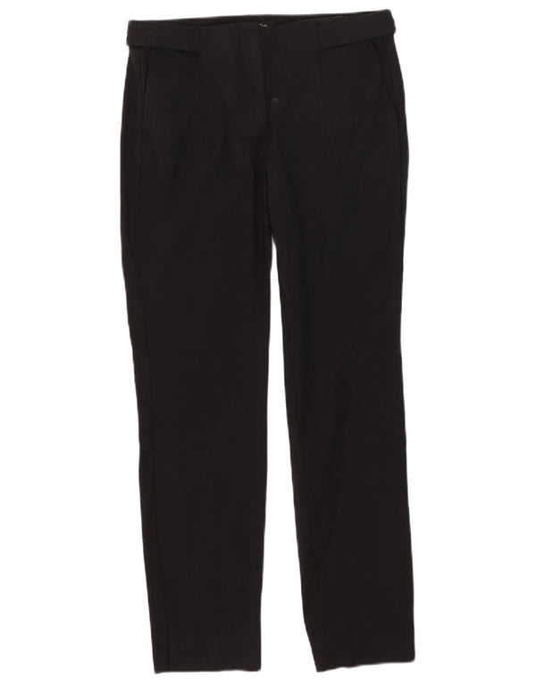 Massimo Dutti Womens Slim Chino Trousers EU 38 Small W28 L27 Black Cotton