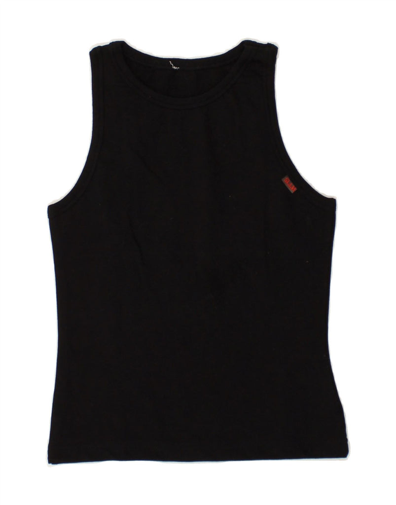 SLAM Womens Vest Top UK 4 XS Black Cotton | Vintage Slam | Thrift | Second-Hand Slam | Used Clothing | Messina Hembry 