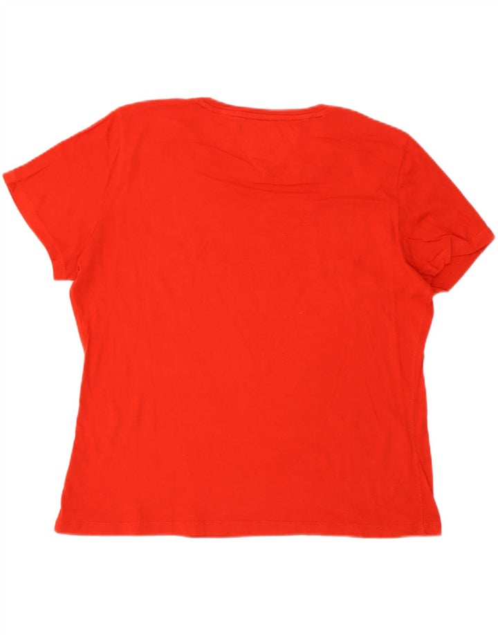 Tommy Hilfiger Womens T-Shirt Top UK 14 Large Red