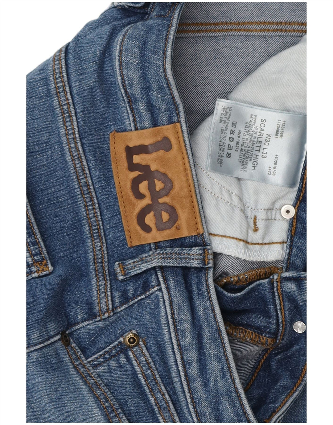 LEE Womens Scarlett High Skinny Jeans W30 L31 Blue Cotton