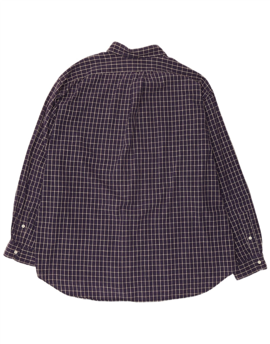 POLO RALPH LAUREN Mens Blaire Shirt 2XL Navy Blue Check Cotton