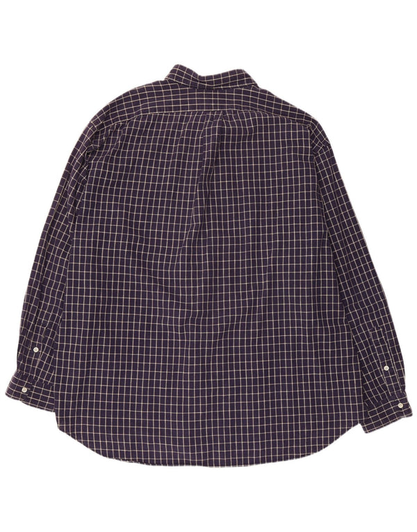 POLO RALPH LAUREN Mens Blaire Shirt 2XL Navy Blue Check Cotton