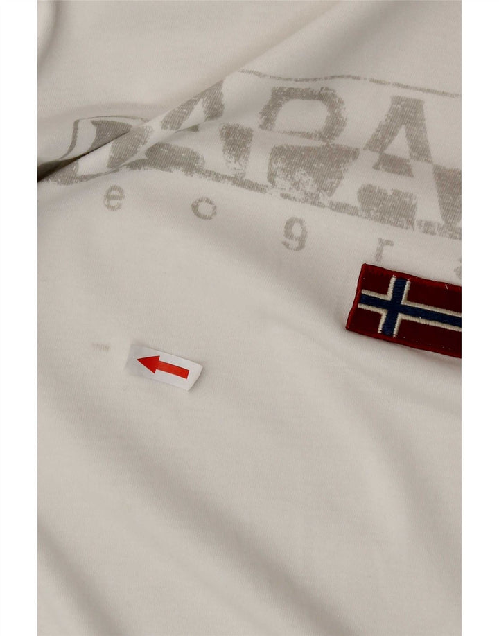 Napapijri Mens Graphic T-Shirt Top XL White