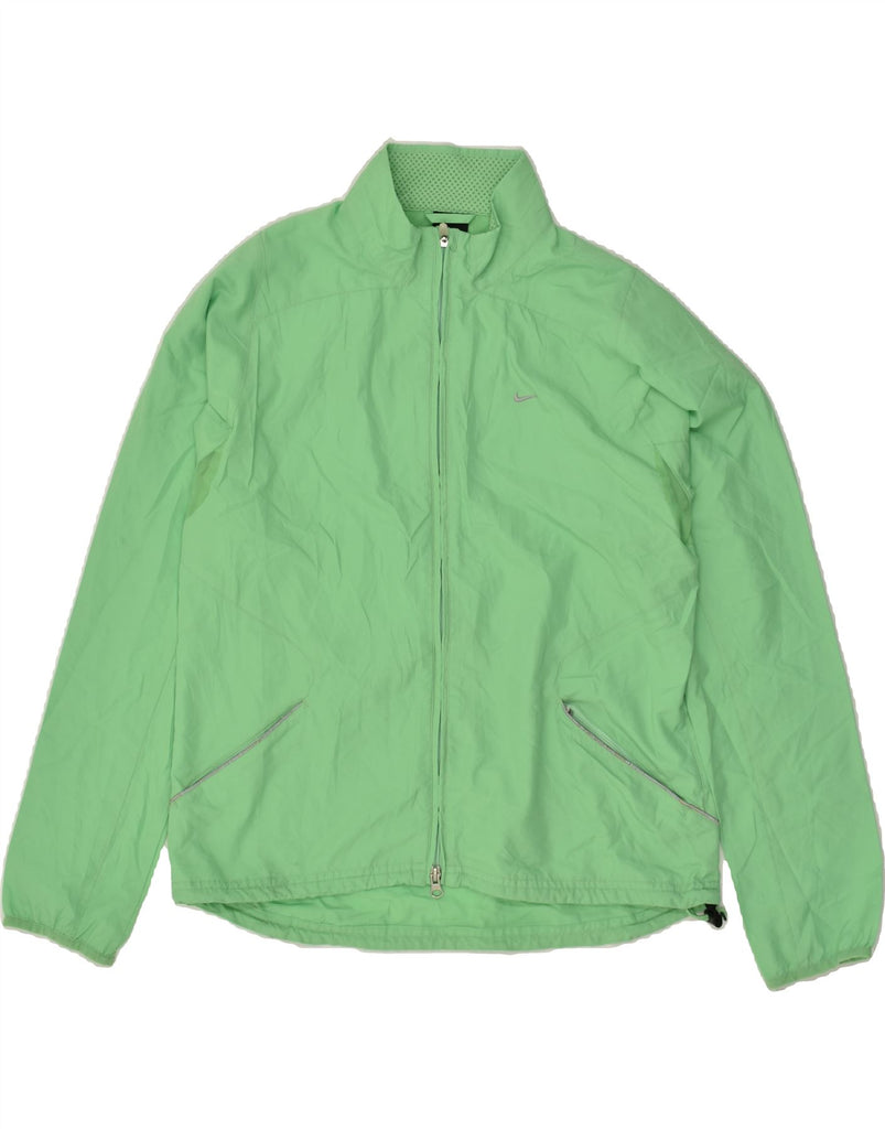 NIKE Womens Rain Jacket UK 14 Medium Green | Vintage Nike | Thrift | Second-Hand Nike | Used Clothing | Messina Hembry 