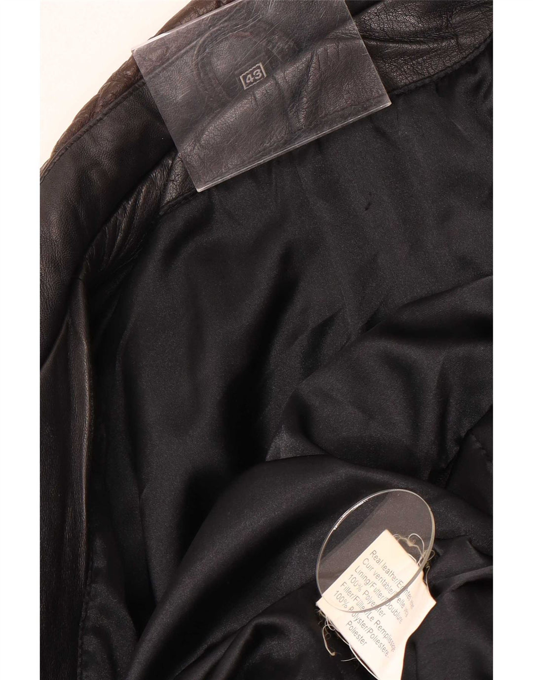 Vintage Mens Leather Jacket UK 38 Medium Black