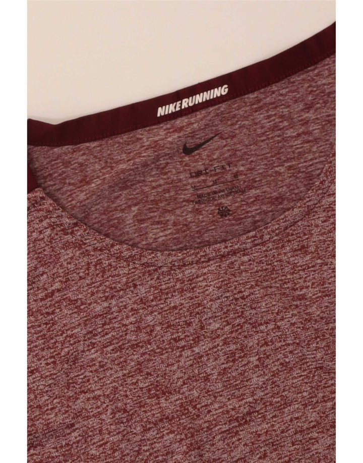 Nike Mens T-Shirt Top Medium Burgundy Flecked