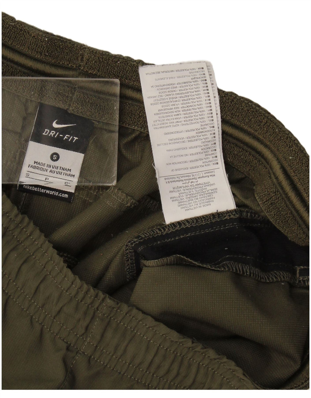 Nike Mens Dri Fit Sport Shorts Small  Khaki Colourblock Polyester
