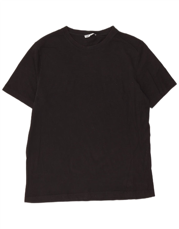 ZARA Mens T-Shirt Top XL Black Cotton