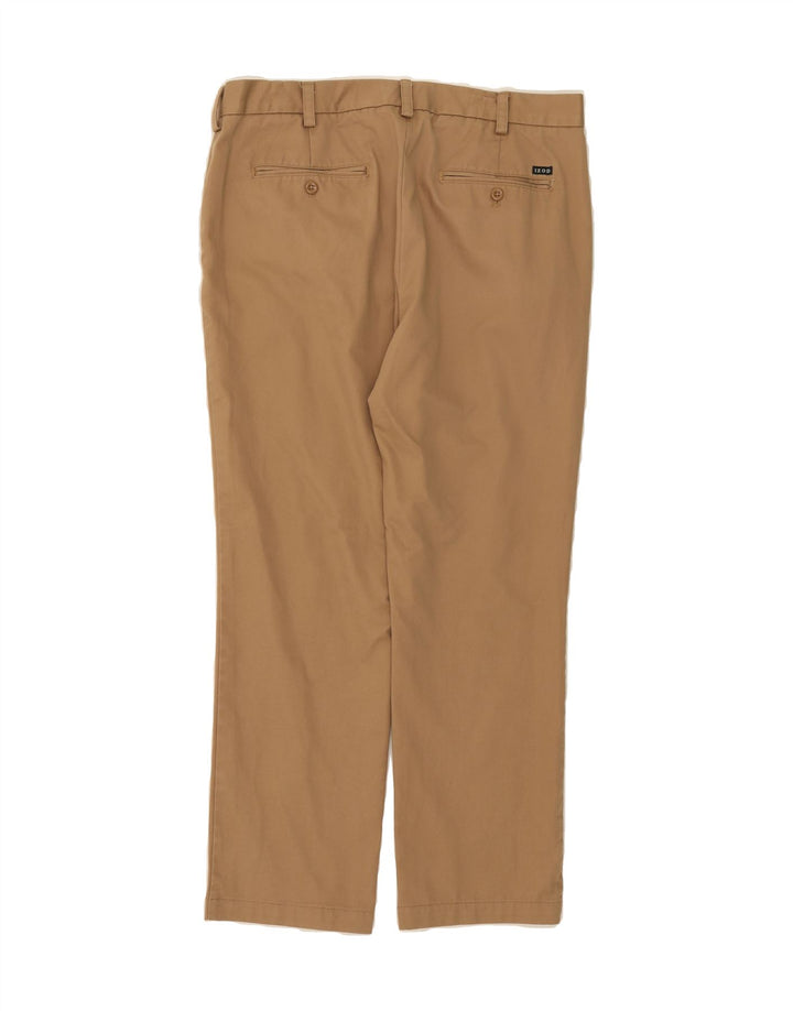 IZOD Mens Straight Chino Trousers W36 L30  Brown Cotton Vintage Izod and Second-Hand Izod from Messina Hembry 