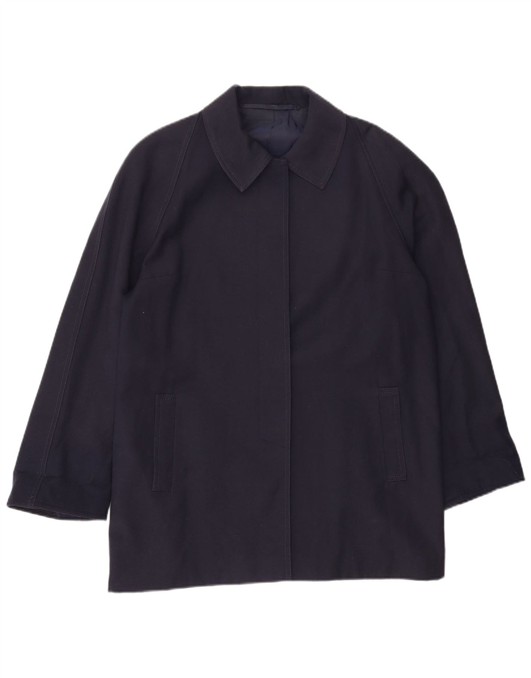 Vintage Womens Overcoat UK 18 XL Navy Blue