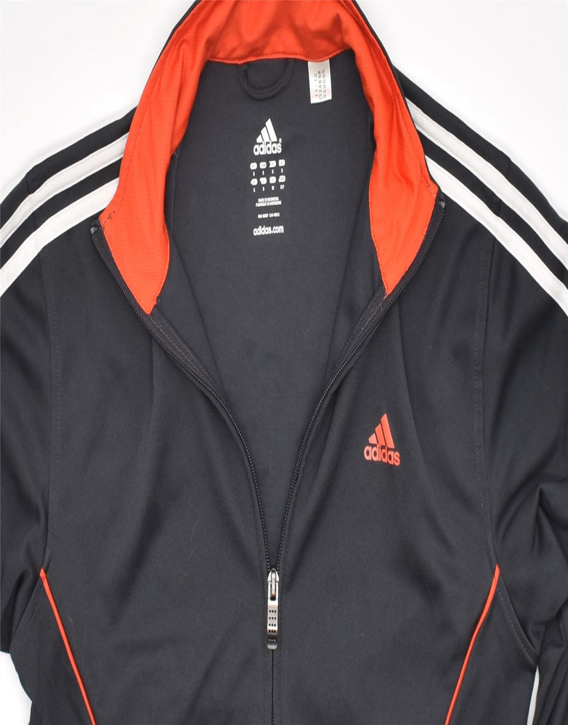 ADIDAS Mens Tracksuit Top Jacket Small Black Polyester | Vintage | Thrift | Second-Hand | Used Clothing | Messina Hembry 