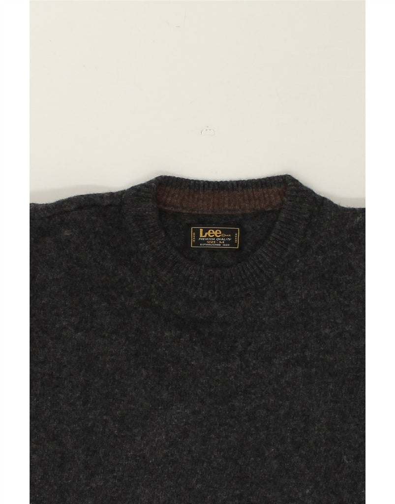 LEE Mens Crew Neck Jumper Sweater Medium Grey Flecked Wool | Vintage Lee | Thrift | Second-Hand Lee | Used Clothing | Messina Hembry 
