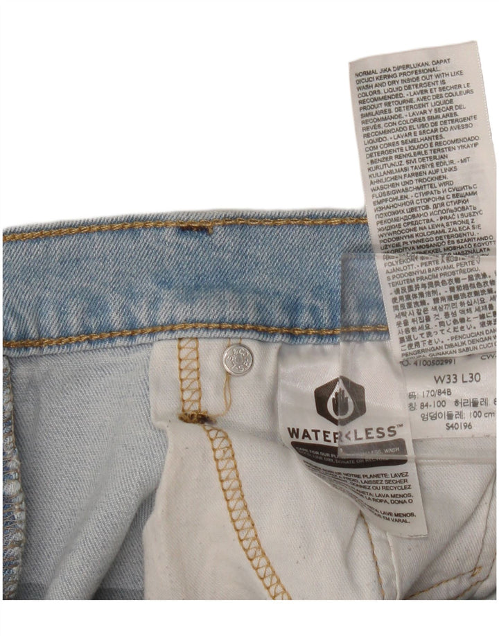 Levi's Mens Straight Jeans W33 L30 Blue Cotton