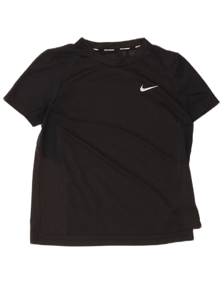 Nike Womens T-Shirt Top UK 12 Medium Black Polyester